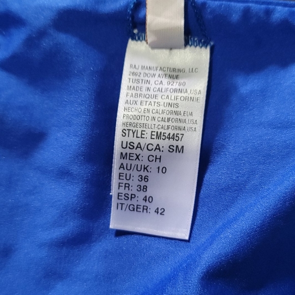 Ella Moss Blue Split Strap Beaded Swim Bott - Picture 4 of 5